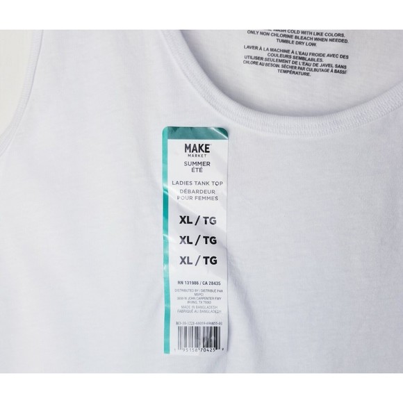 Make Market White Tank Top Women Size XL NWT Sleeveless - Picture 6 of 10